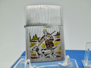Vintage 1979 Town And Country Zippo Lighter Hunting Bird Dog