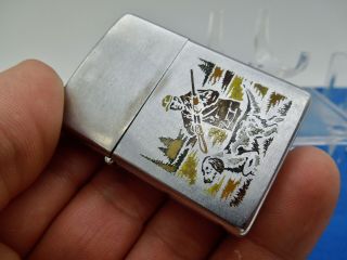 VINTAGE 1979 TOWN AND COUNTRY ZIPPO LIGHTER HUNTING BIRD DOG 2