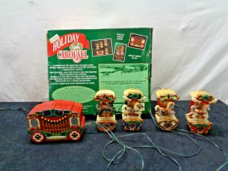 Vintage Mr.  Christmas Holiday Carousel Lighted Musical Ornaments 21 Carols (hkr8