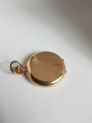 Antique Gold Plated Waltham Full Hunter Men ' s Pocket Watch From 1910 3