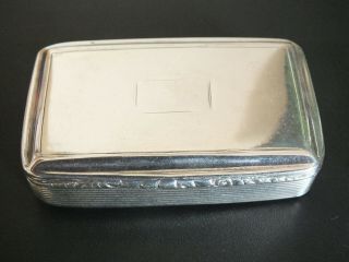 AntIque Victorian Solid Silver Snuff Box - Nathaniel Mills - 1838 2