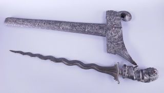Antique Indonesian Balinese Bali Knife Dagger Sword Keris Kris Blade