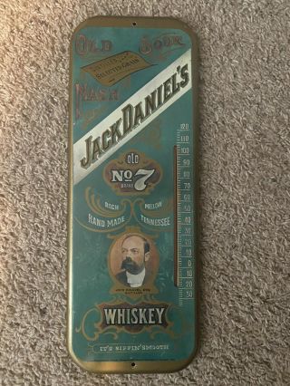 Vintage Jack Daniels No.  7 Whiskey Thermometer Advertising Plaque/sign - Tin