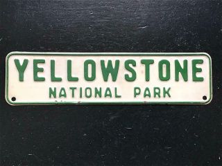 Vintage Yellowstone National Park Souvenir License Plate Topper