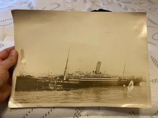Rms Ss Canopic 1919 White Star Line Real Photograph 14 X 10 Not Titanic