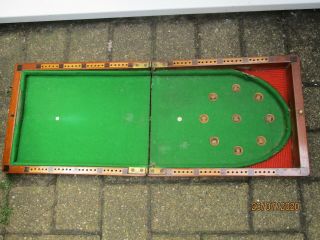 A Small Victorian Mahogany Folding Table Top Bagatelle Game C1860/80