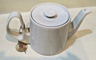 Vintage Bauscher Weiden White Ceramic Tea/coffee Pot With Metal Cover Cozy
