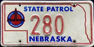 1980 Obsolete Nebraska State Highway Patrol Police License Plate
