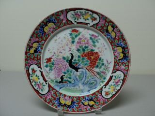 19th C.  Antique Chinese Export Famille Rose Canton 9.  5 " Plate,  C.  1850 - 1899