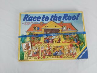 Vintage 1988 Race To The Roof Board Game Ravensburger 100 Complete