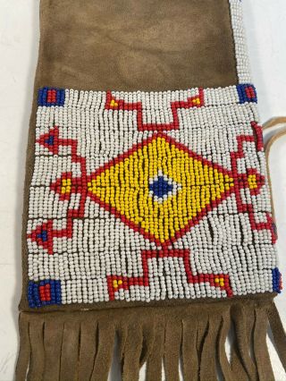 Antique Sioux (Lakota) Beaded and Quilled Pipe Bag 2