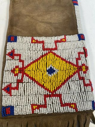 Antique Sioux (Lakota) Beaded and Quilled Pipe Bag 3