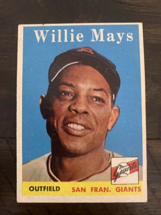 1958 Topps Baseball 5 Willie Mays San Francisco Giants Hof