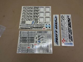 Vintage Pro - Line Racing Decal Sticker Sheet Proto Form Rc10 Ce Rc10t2 Rc10gt