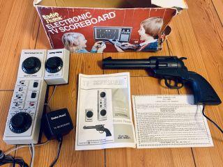 Vtg 1976 Radio Shack Tandy Pong Tv Scoreboard Electronic Game 60 - 3061 Gun Access