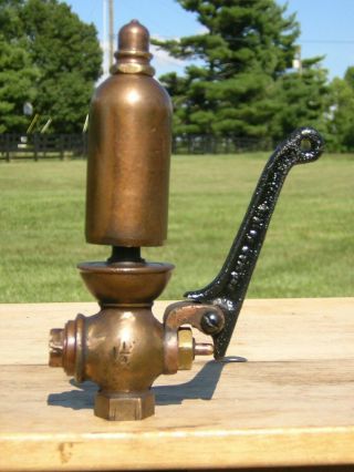 Rare 1 1/4 " Diameter Lunkenheimer Steam Whistle With Valve / Traction Engine