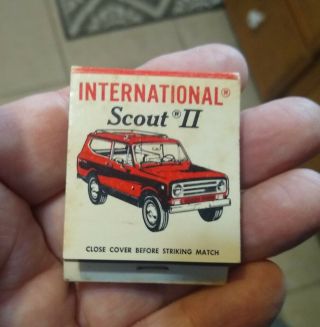 Vintage International Harvester " Scout " Dealer Matchbook.  Full.  Kansas