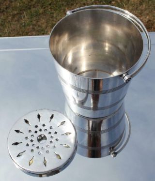 P&O LINE MAPPIN & WEBB ART DECO SILVER PLATE COCKTAIL ICE BUCKET C - 1930 ' S 3