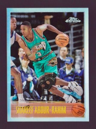 Shareef Abdur - Rahim Rookie Refractor 1996 - 97 Topps Chrome 128 Rc Grizzlies Card