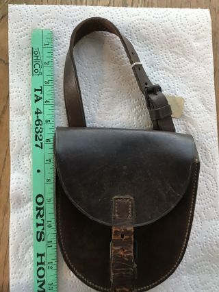 Vintage Leather Saddle Horn Bag