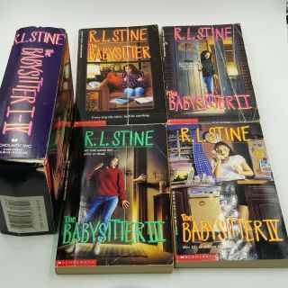 R.  L Stine The Babysitter Series 1 - 4 Covers 90s Vintage Scholastic
