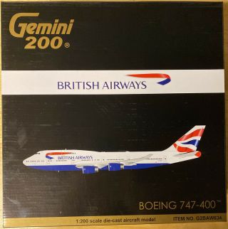 Gemini Jets 1:200 British Airways Boeing 747 - 400 G - Byge (g2baw634) Diecast Model