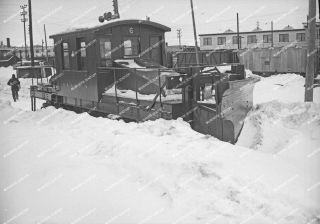 Orig Negs Quebec Railway Light & Power Snow Plow 6 In Action Two 1