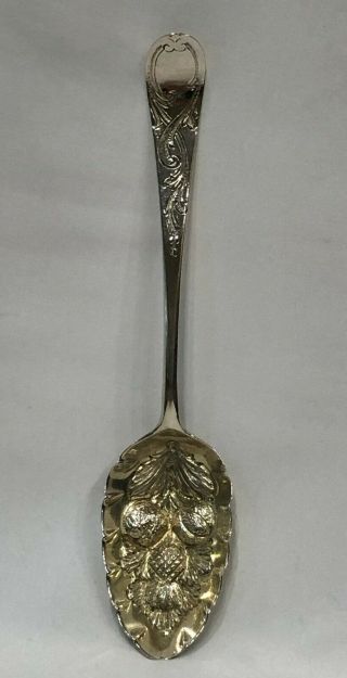 Antique Georgian Hester Bateman Sterling Silver 8 1/8 " Berry Spoon - London 1780