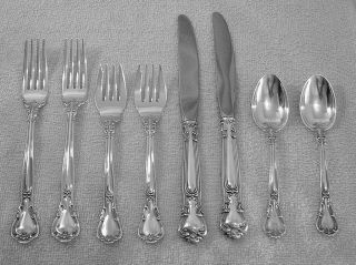 Sterling Silver Gorham Chantilly Two 4 Piece Place Setting 8 Pc Total No Mono