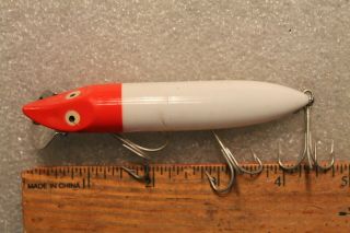 Vintage Heddon Vamp Spook,  Red Head,  White Body,  Box & Papers