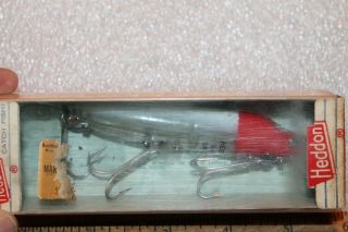 Vintage Heddon VAMP Spook,  Red Head,  White Body,  Box & Papers 2