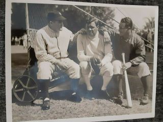 Press Release Type Ii Babe Ruth,  Lou Gehrig & Joe Mccarthy 1934 Photo