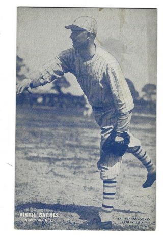 1928 Exhibit (coupon On Back) Virgil Barnes York Giants Baseball Card