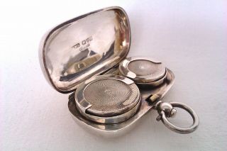 Rare & Solid Silver Double Sovereign Case Chester 1912