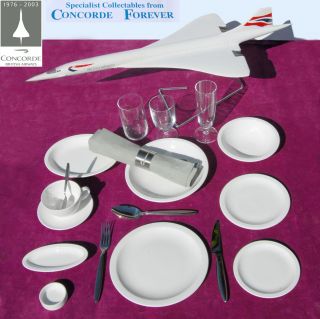 Concorde Royal Doulton 10 Piece Bone China Crockery Set & 3 Glasses.  A Few Left