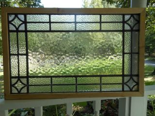 V - 1182a Transom Style Leaded Glass Window From England Reframed