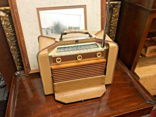 Htf Antique Philco Tropic Model 3214 Code 121 Portable Tube Radio