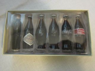 Vintage Evolution of The Coca - Cola Contour Bottles Miniatures Coke 1899 - 1961 2