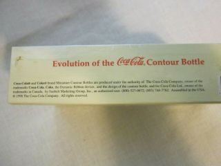 Vintage Evolution of The Coca - Cola Contour Bottles Miniatures Coke 1899 - 1961 3