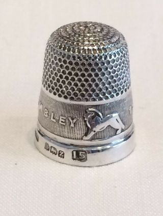 Very Rare 1924 Silver Wembley Exhibition Thimble By Henry Griffith Size 15