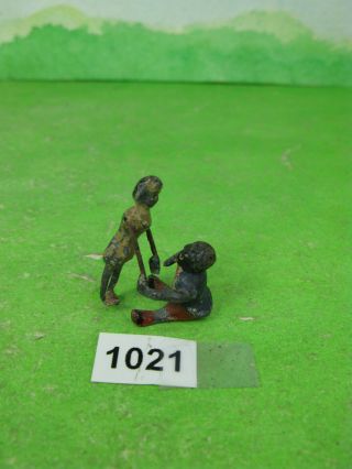 Vintage Cold Painted Lead Or Bronze Toddlers Playing Collectable Model 1021