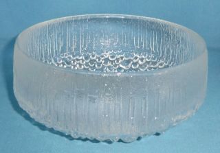 Vintage Iittala Ultima Thule Large Glass Bowl By Tapio Wirkkala