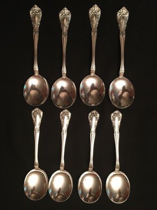 Chateau Rose By Alvin Sterling Soup Spoon Set Of 8