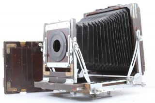Antique 4x5 Large Format Camera,  Plate,  4x5 Cut Film Holder,  Ground Glass