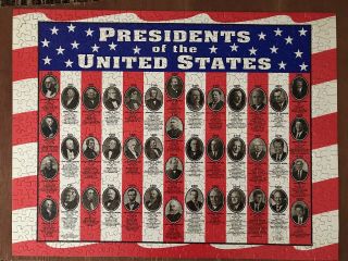 Vintage Presidents Of The United States - Presidential Puzzle,  Puzzle Complete
