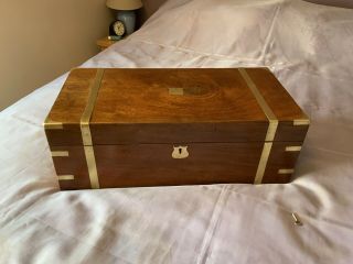 Large Writing Slope/ Box With Secret Drawers And Lock & Key