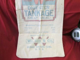 Vintage Wilson & Co. ,  Cedar Rapids,  Iowa IA,  Hog,  Pig Cloth Feed Sack 3