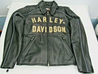 Men’s Harley Davidson Authentic Leather Jacket 100 Year Anniversary Medium