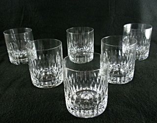 Rare Antique Baccarat Flawless Crystal 6 X Whiskey Tumbler W/ Deeply Cut Pattern
