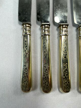 Twelve 19th Century Russian 84 Gilt Silver & Niello 8.  25 